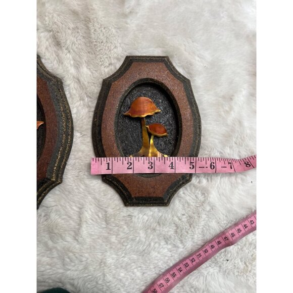 Mushroom leaf pressed cork mushroom wall art - Picture 4 of 6